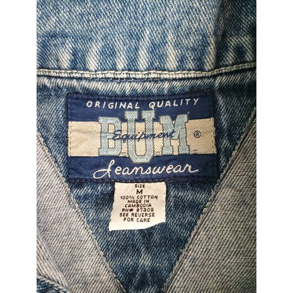 Vintage Y2K B.U.M. Equipment Women's Denim Jacket Size M Blue Jeanswear - Picture 10 of 11